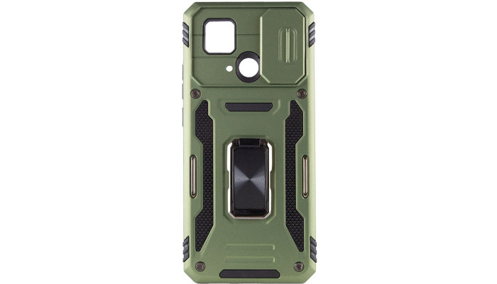 Ударопрочный чехол Camshield Army Ring для Xiaomi Redmi 10C Оливковый / Army Green - фото